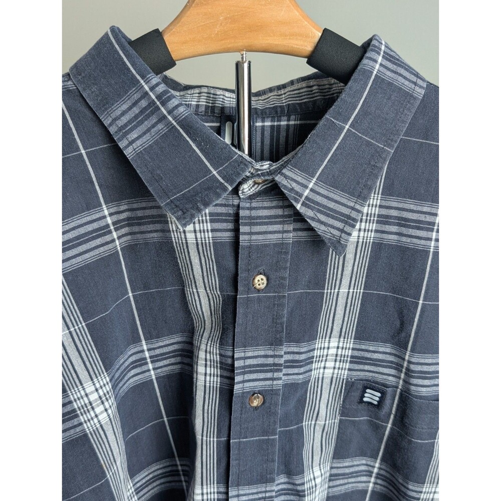 Evolution Men’s Long Sleeve Shirt Size 3XL Blue And White Check Big & Tall